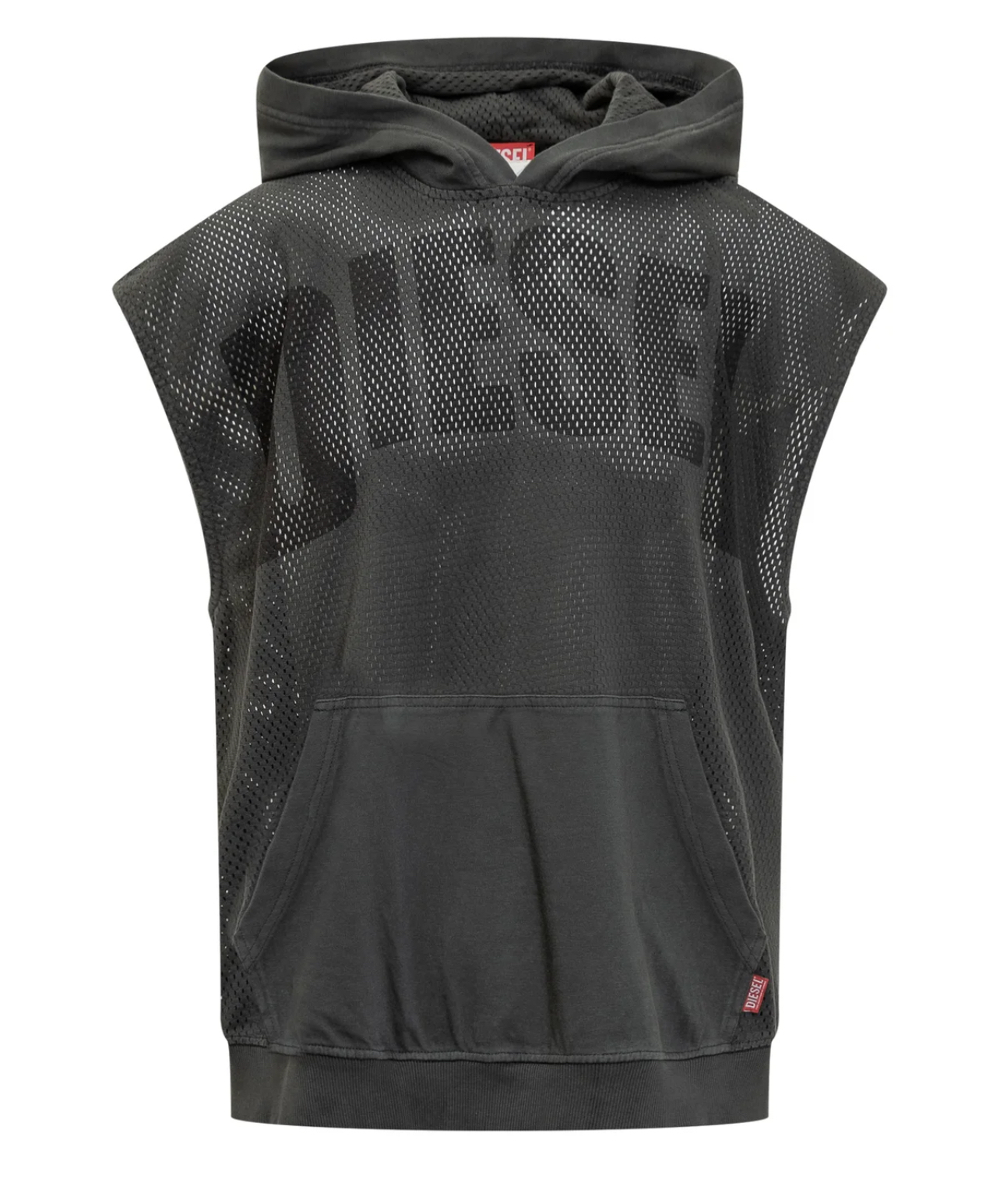 『DIESEL』S-Boxt-Sl-メッシュ ノースリーブ パーカー DIESEL S-Boxt-Sl-メッシュ ノースリーブ パーカー ブラック