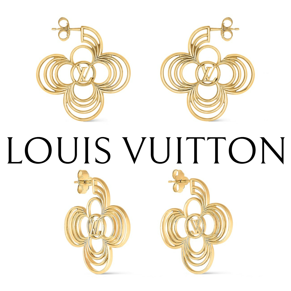 新作*LV*ピアス ラウンド フラワー LVブリーズ ゴールド M02675