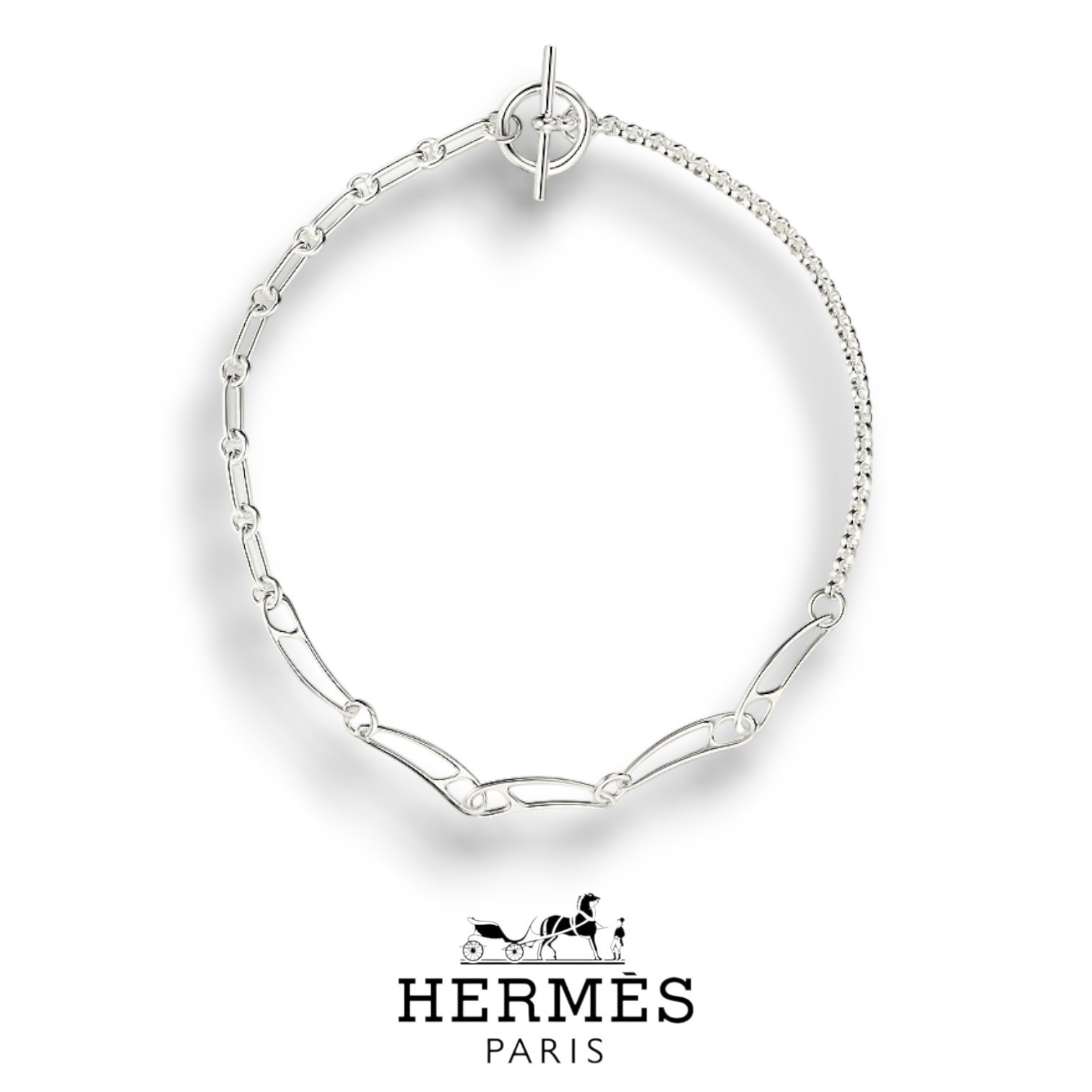 *アクセント*【HERMES】ネックレス シェーヌダンクルパンク