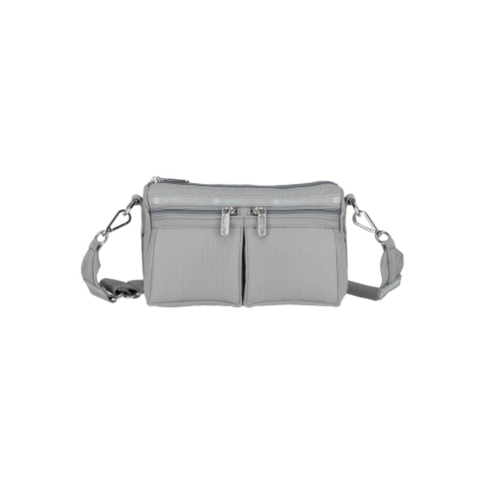 ■LeSportsac■ Dove Grey EW Double Pocket Crossbody Bag 1209