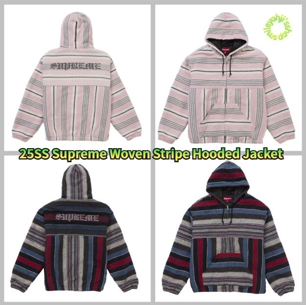 ★25SS WEEK4★Supreme Woven Stripe Hooded Jacket
