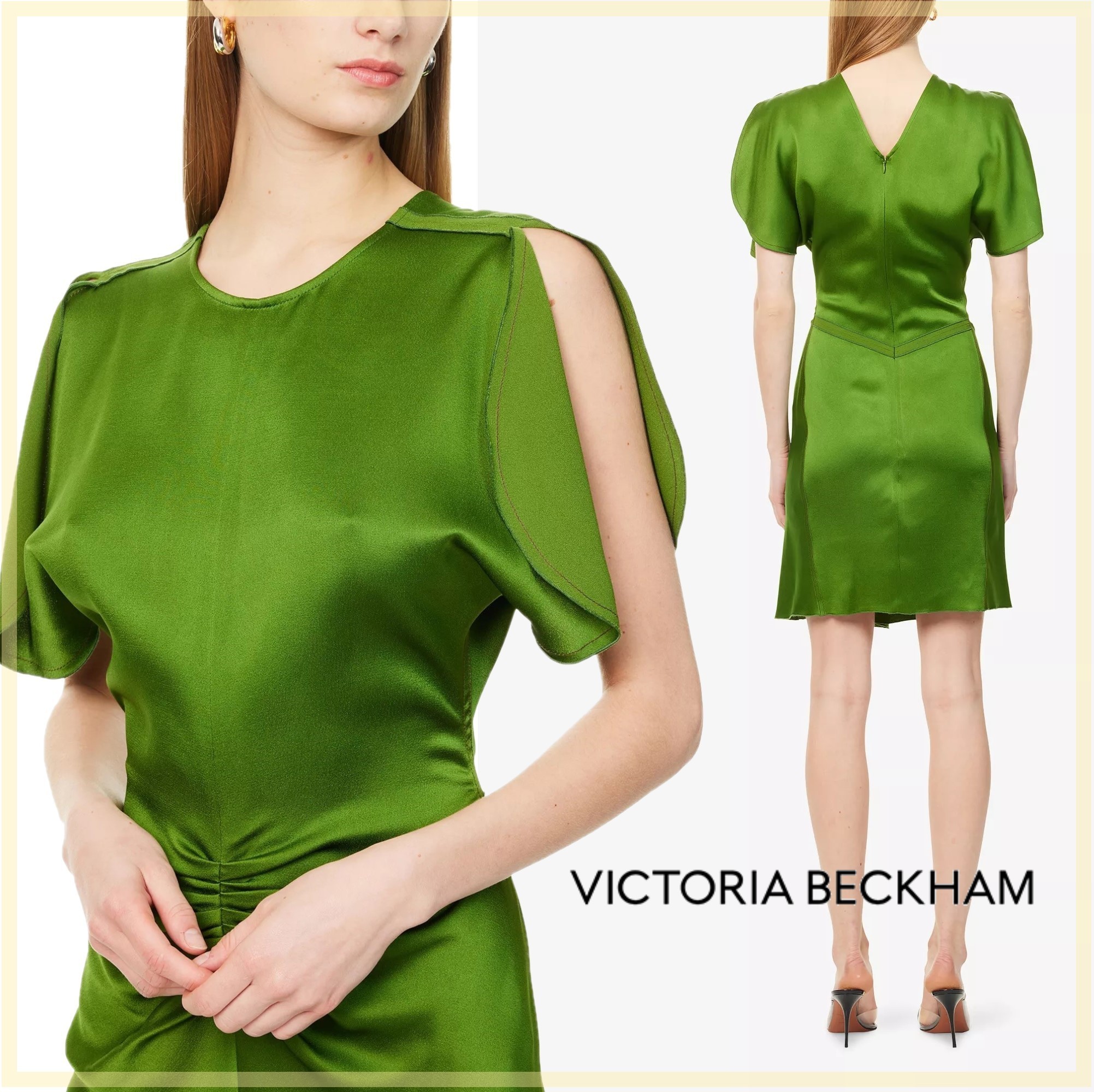 国内発| VICTORIA BECKHAM ギャザーウエスト ミニドレス