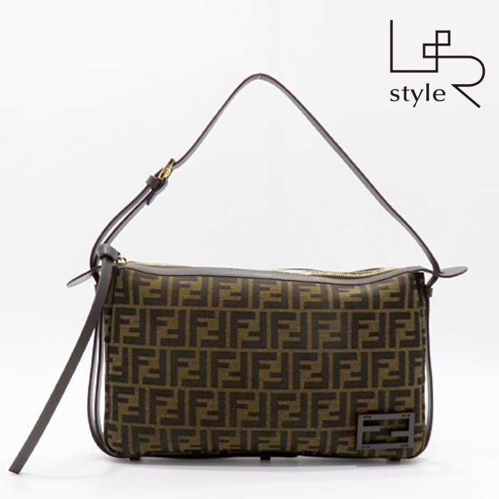 【Fendi】FFジャカードシンプルミディアムバッグ・中古
