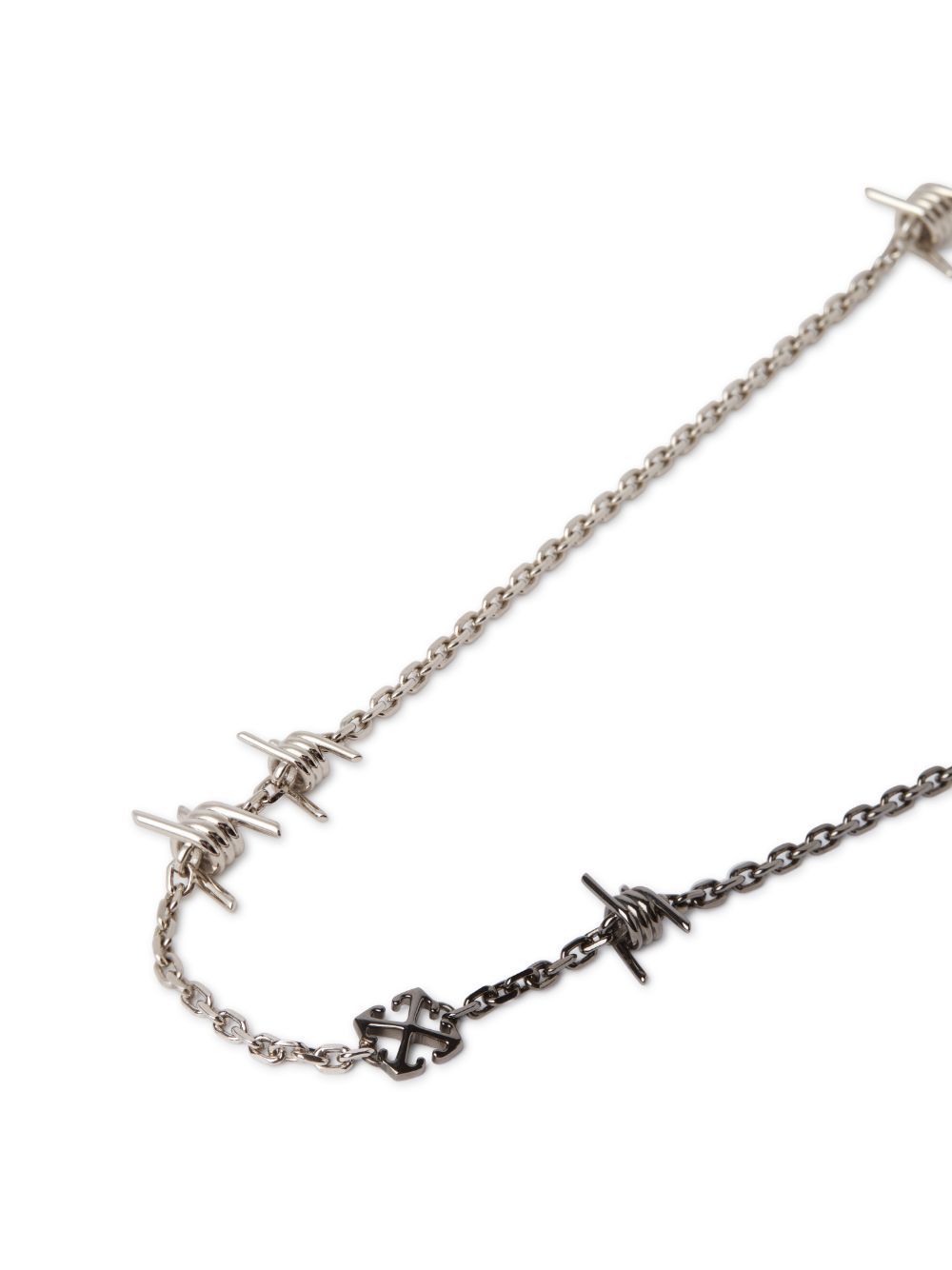 《個性的な逸品》【Off-white】有刺鉄線モチーフネックレス
