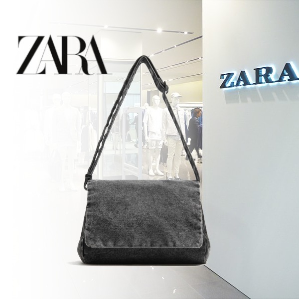【ZARA】フォールドオーバーフラップ クロスボディバッグ