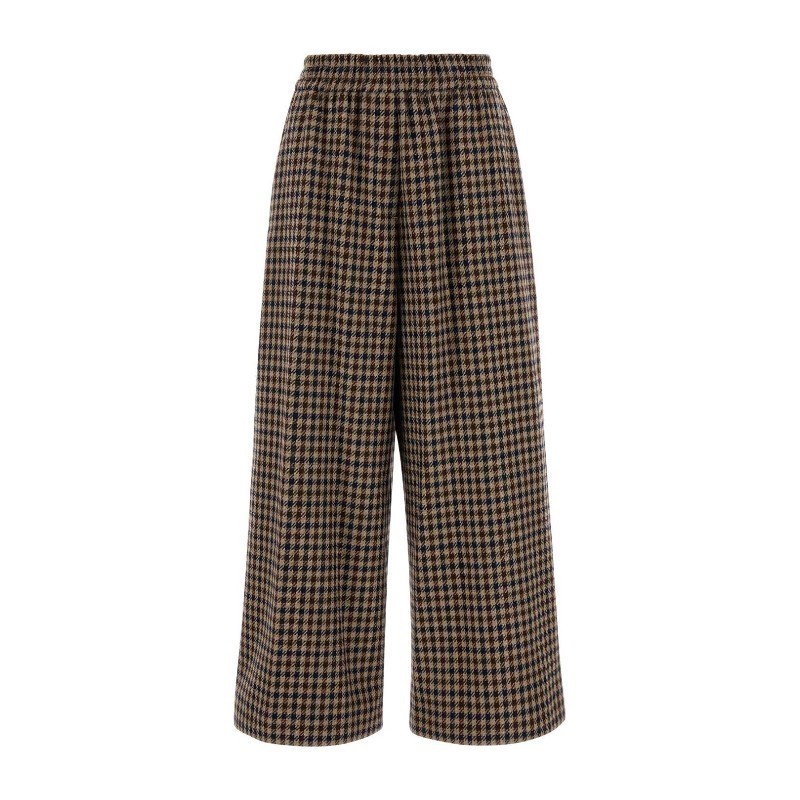 パンツ Weekend Max Mara Embroidered wool blend Ebe wide-leg pant
