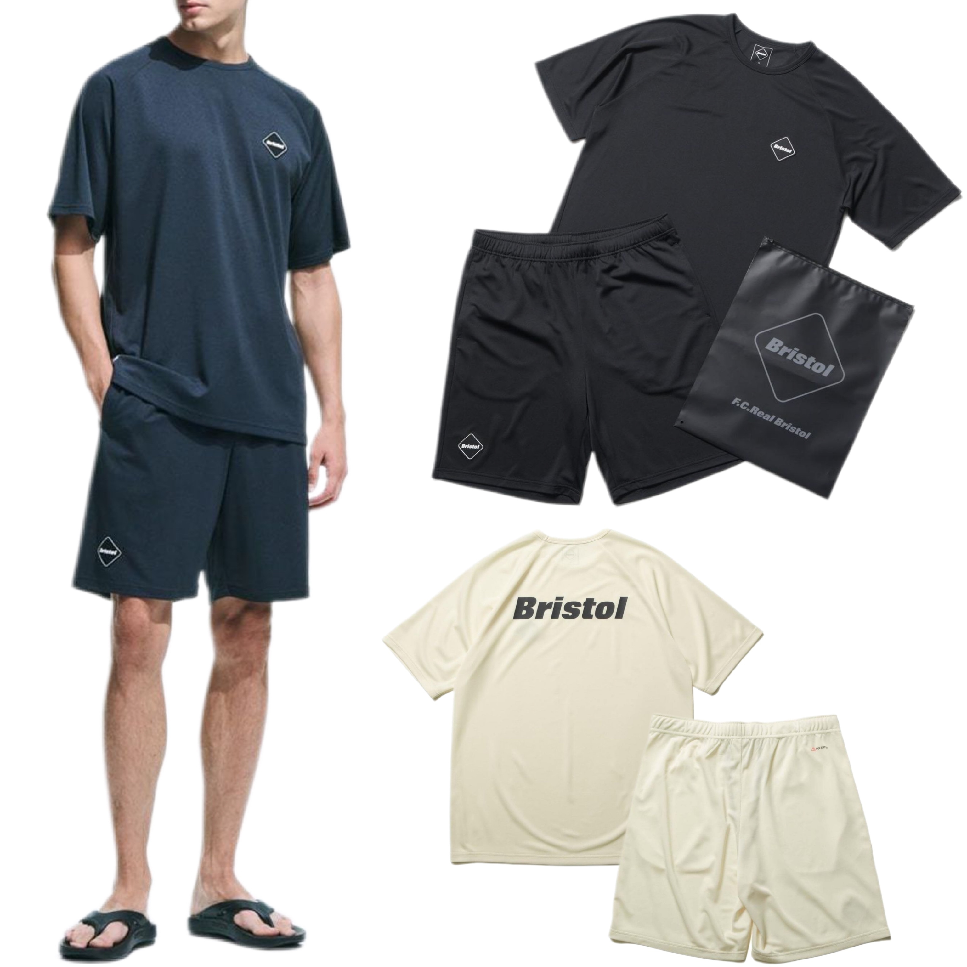 すぐ届く F.C.Real Bristol DRY シャツ ショーツ 上下セット 3色