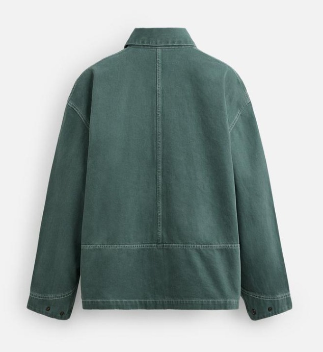 スペイン発送 ZARA コントラストステッチウォッシュドジャケット スペイン発送 ZARA コントラストステッチウォッシュドジャケット