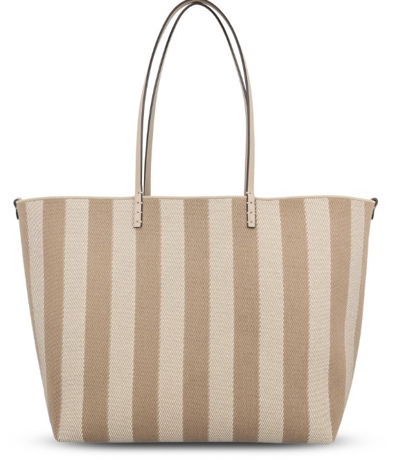 FENDI ♪ ロール ラージ ぺカン ストライプ FFモチーフ トート