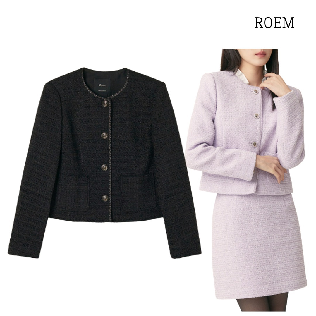 【ROEM】カラーレス ツイード JKF11S51