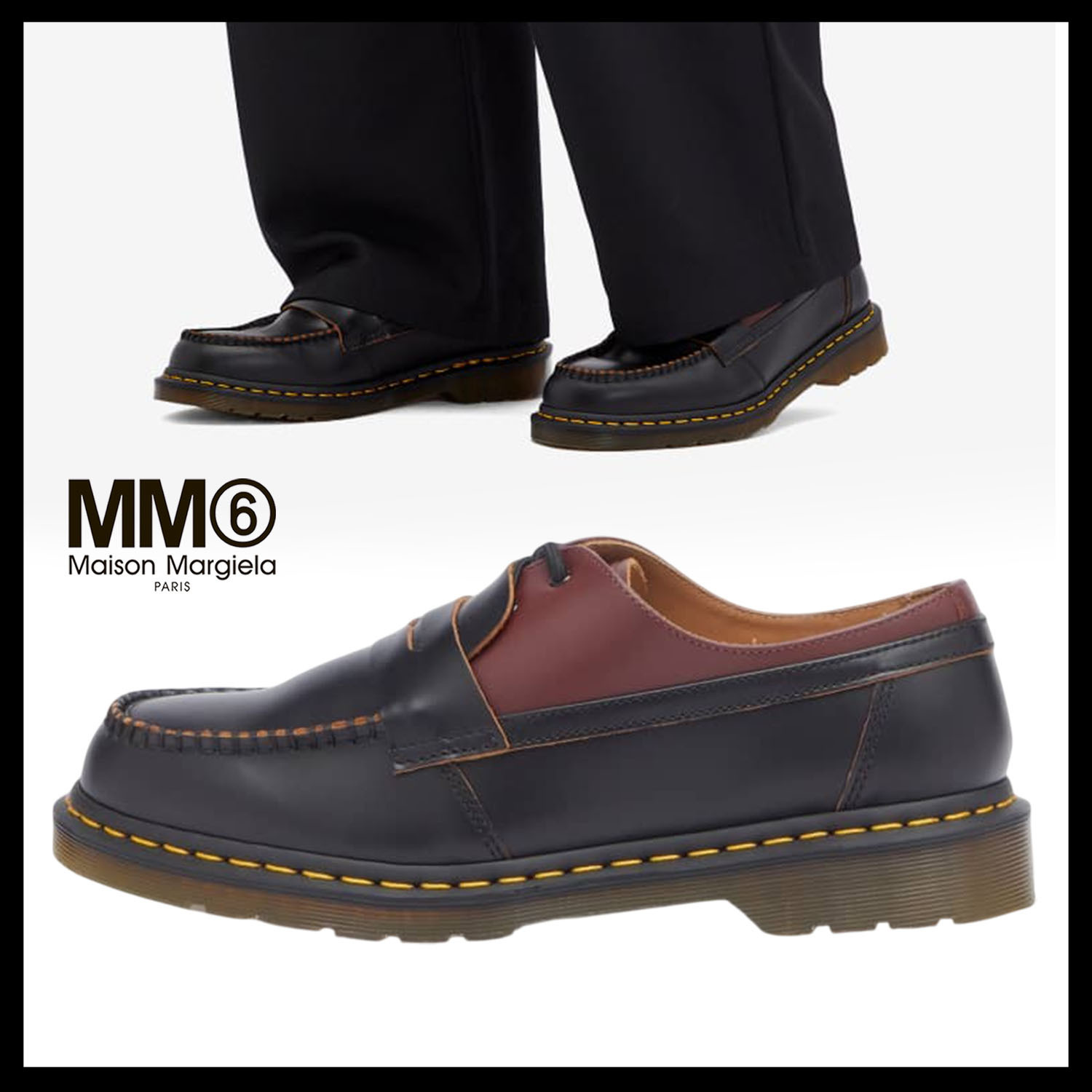 MM6 maison margiela レザーダービーシューズ