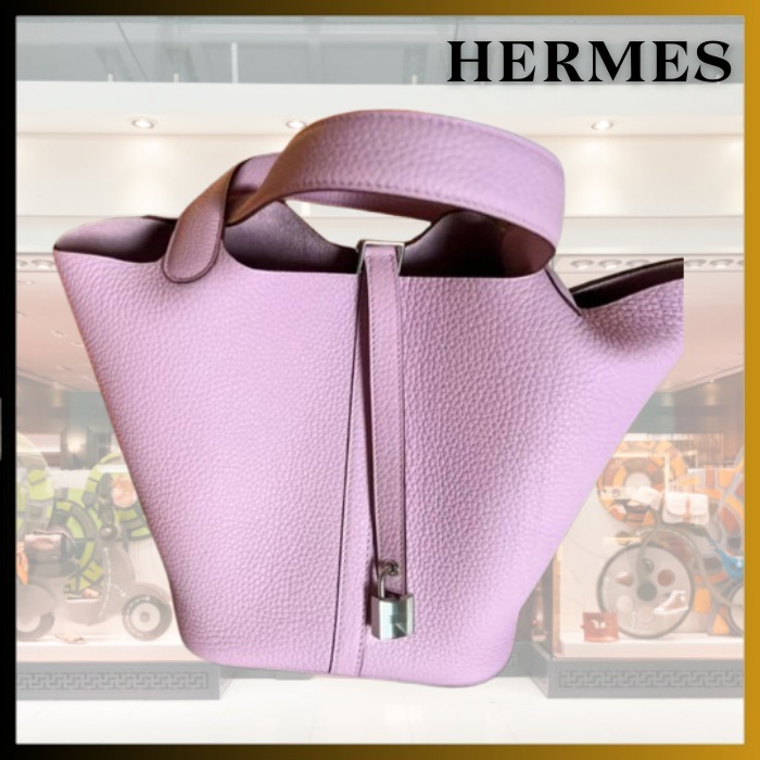 【Mauve sylvestre × Silver金具】HERMES ピコタンロック 22 MM