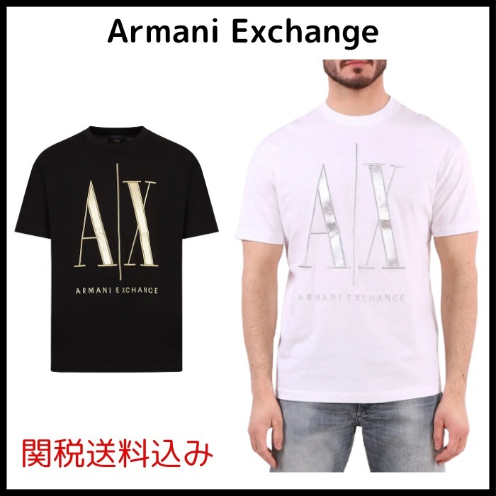 関税・送料込【Armani Exchange】A/X ロゴ コットンTシャツ