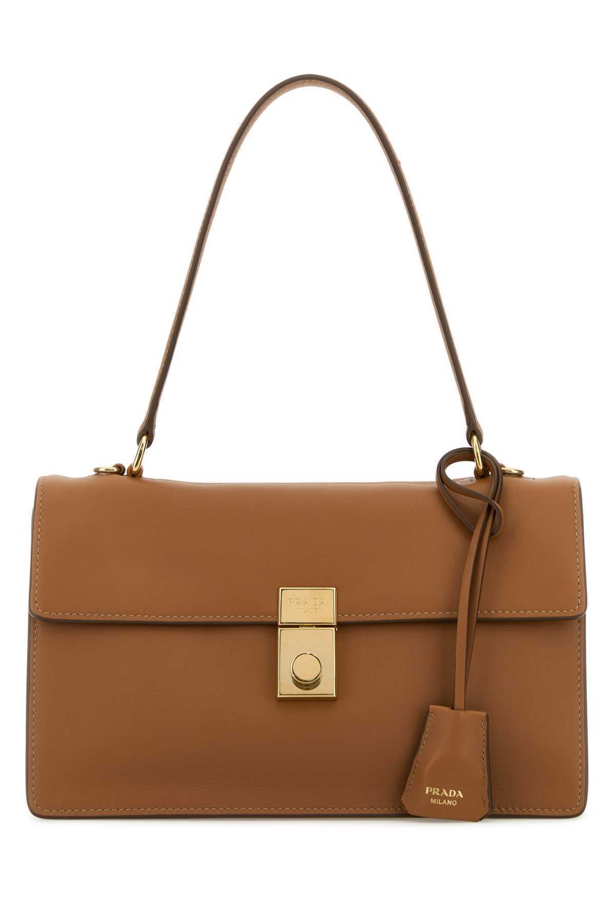 【送料&関税込】Prada Camel Leather Handbag