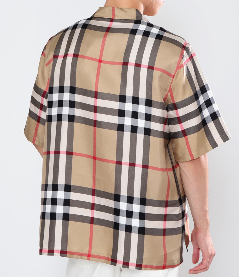 ★SALE★【送料関税無料】BURBERRY チェック シルク トラウザー チェック ウールシルク スカーフ (アーカイブベージュ