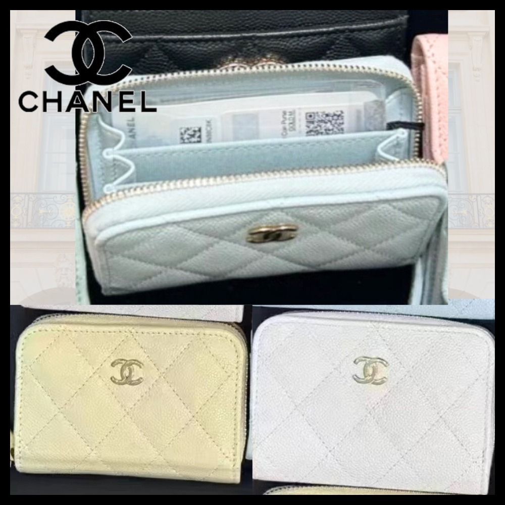 【ロゴが煌く♪】CHANEL ジップコインパース ミニ財布