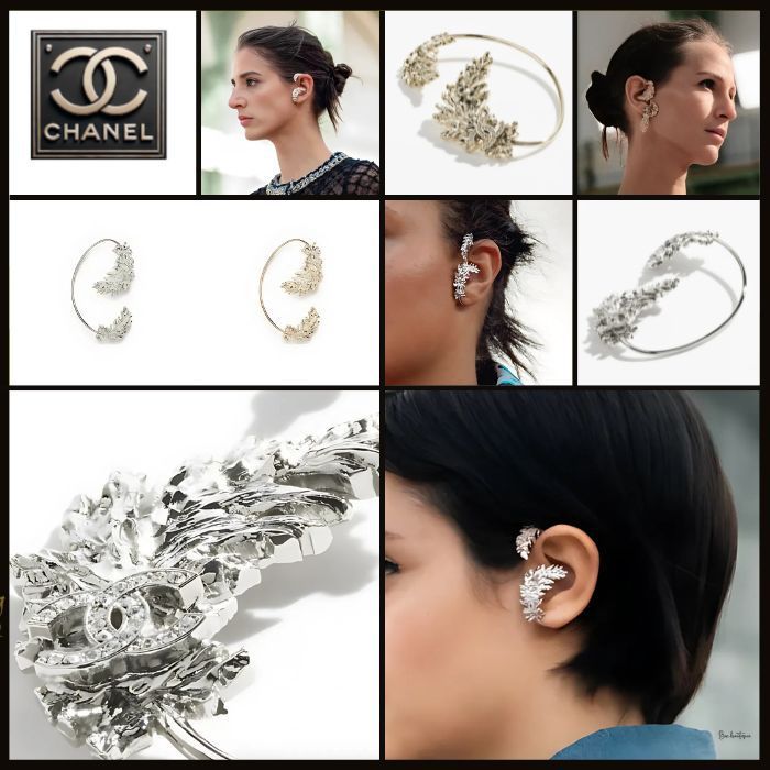 【優美な輝きを纏う】CHANEL クリスタル フープイヤリング