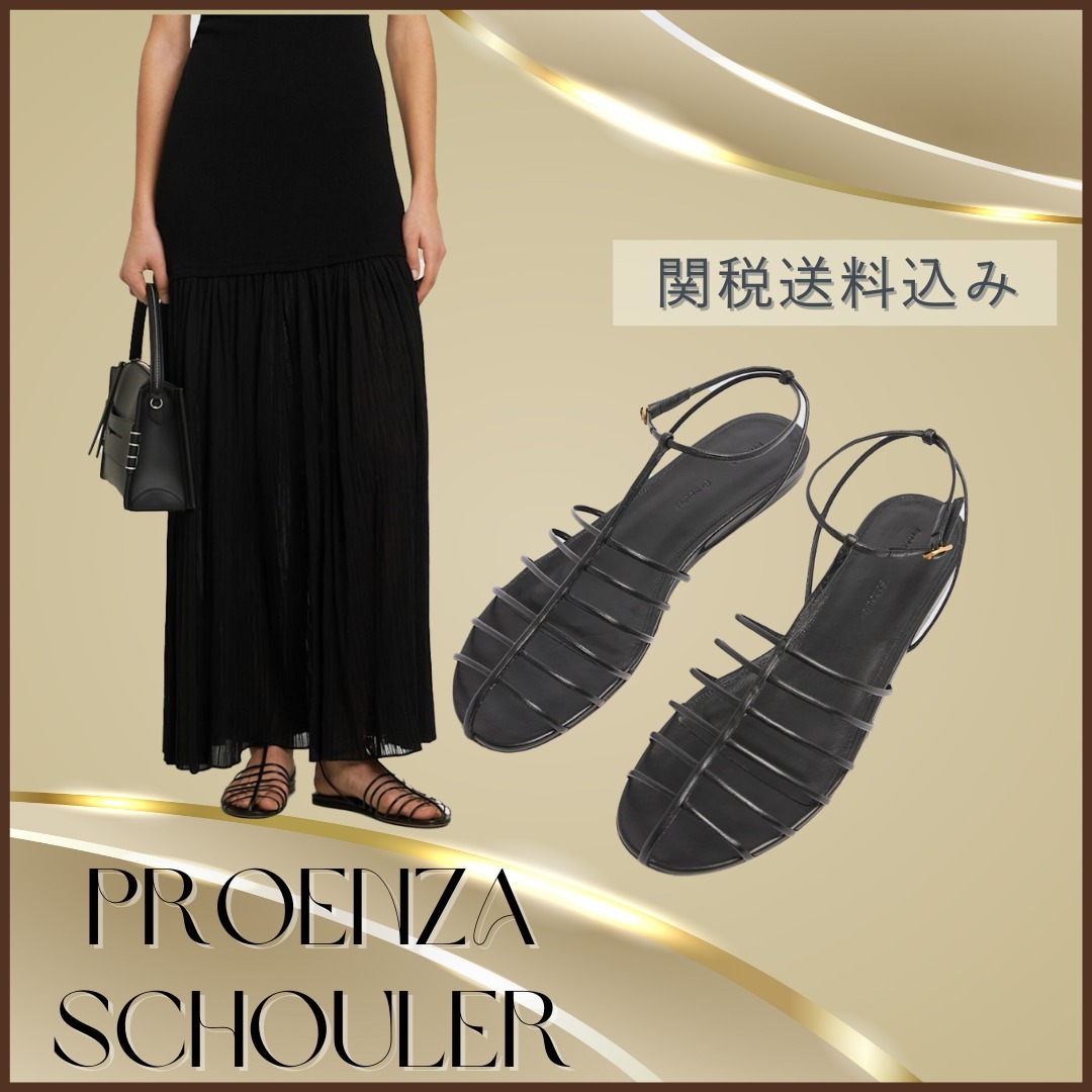 ProenzaSchouler 【関税送料込】Cage レザーサンダル 10mm