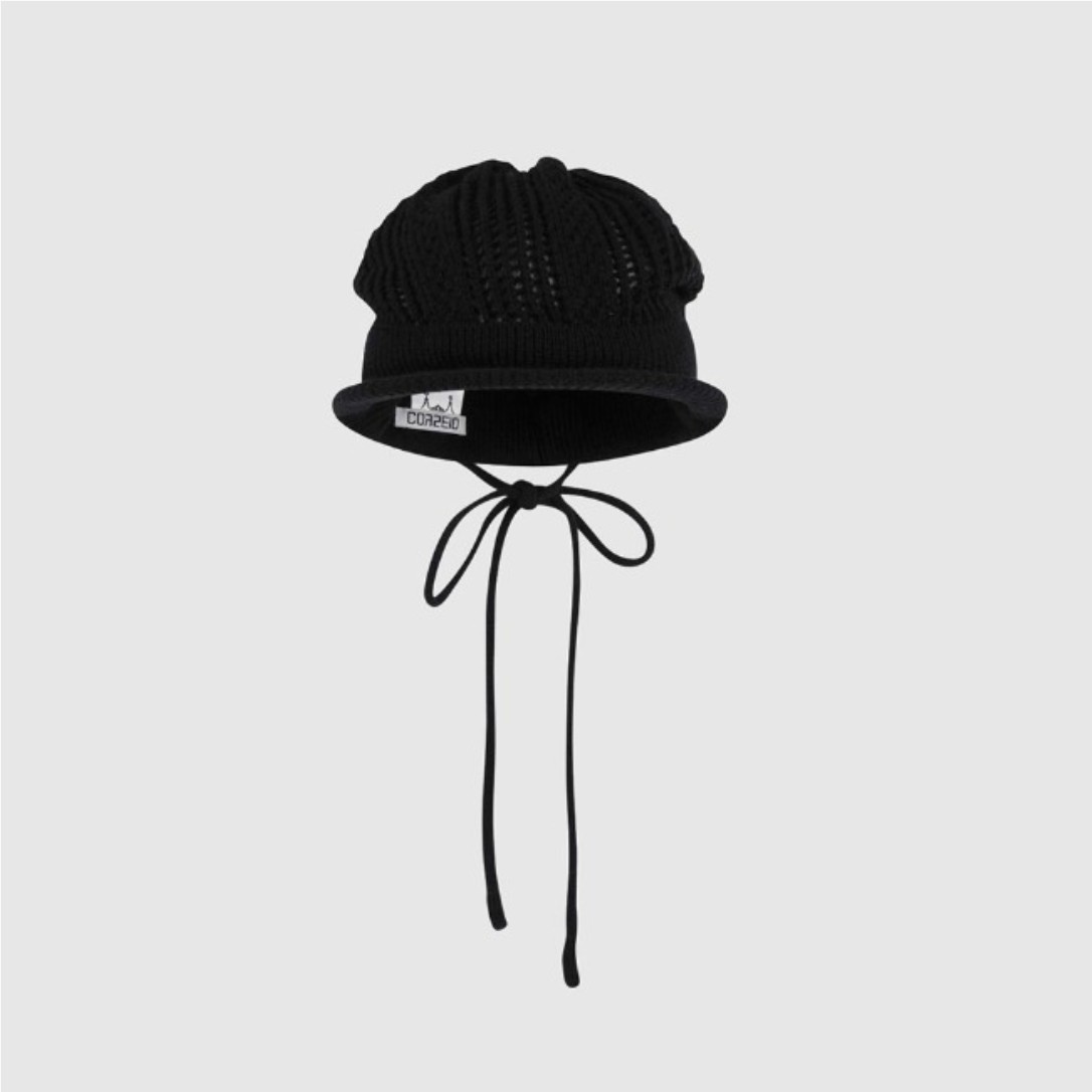 【COYSEIO】 COY VISOR CROCHET BEANIE BLACK