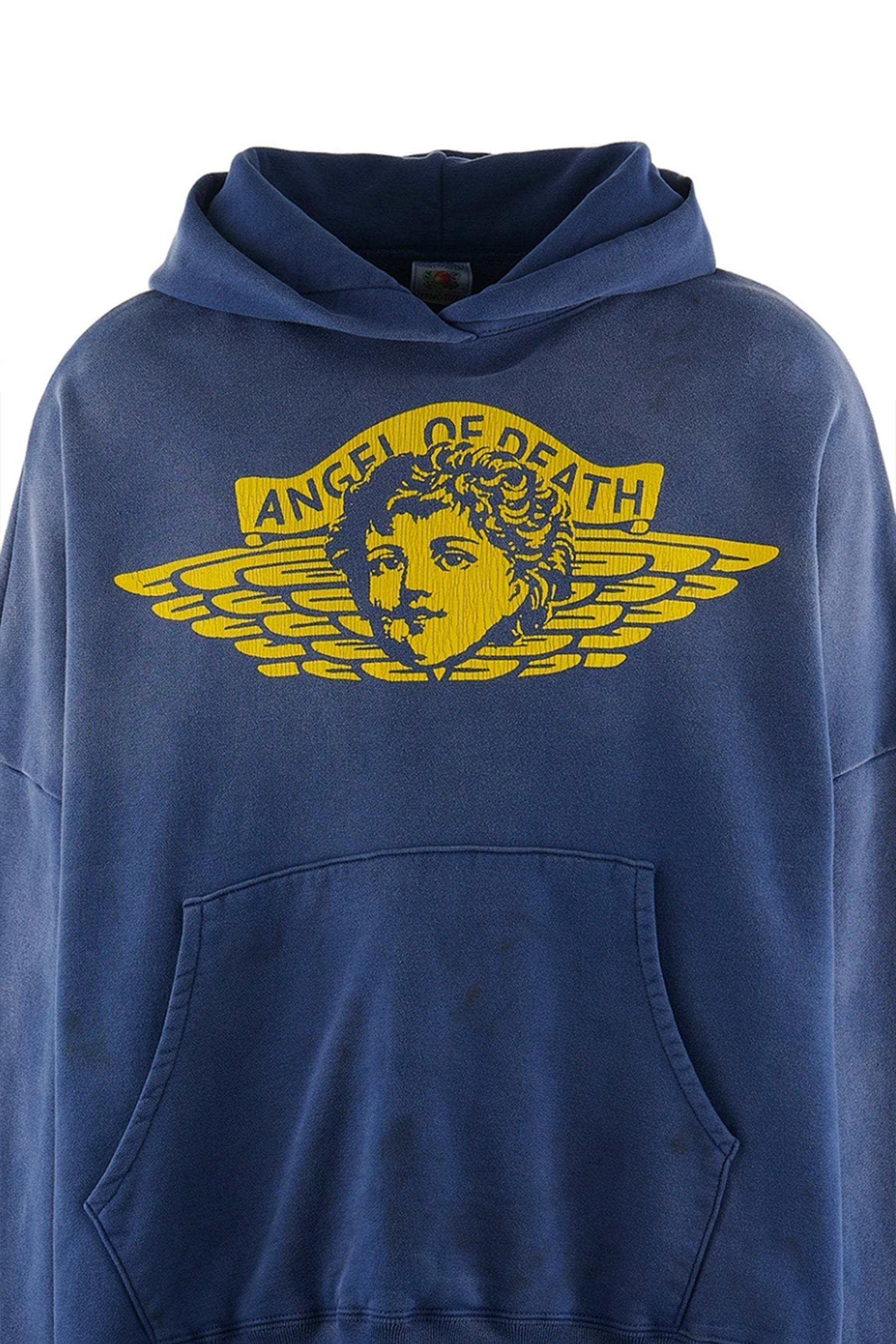 Saint Mxxxxxx ロゴ ANGEL ヴィンテージ加工 長袖 パーカー 完売前に!SAINT Mxxxxxx ANGEL パーカー
