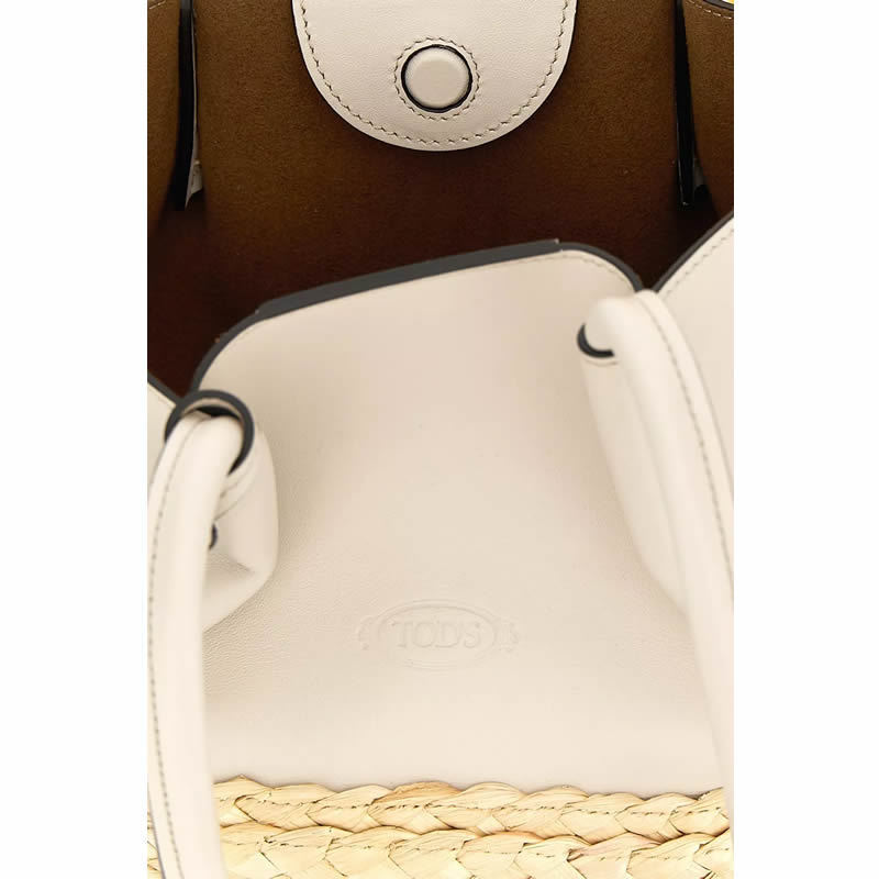 TOD’S ストロー/レザー トートバッグ スモール ロゴ 関税送料込 三越伊勢丹 | TOD'S/トッズ_Women通販 | トッズ レザー DI