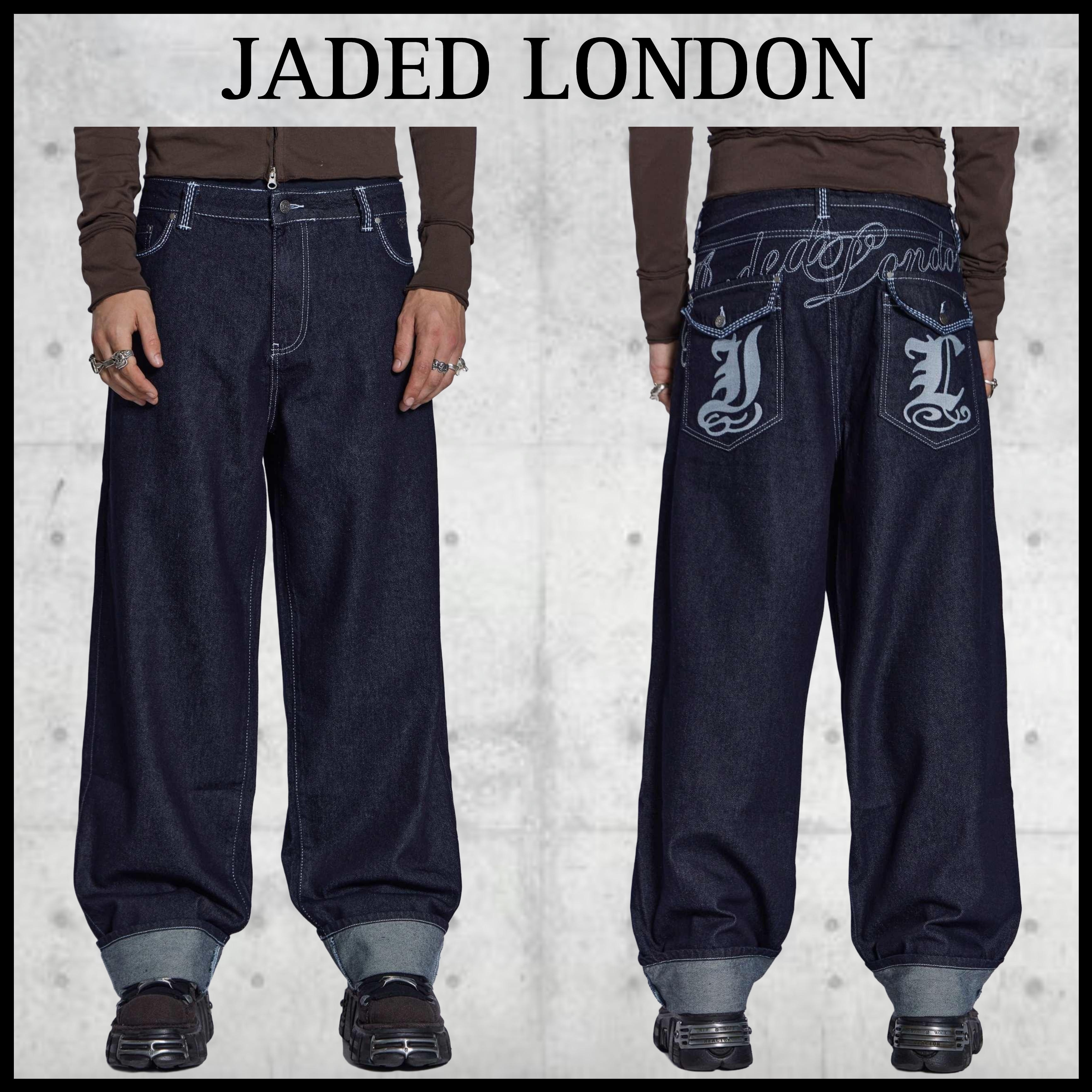 【JADED LONDON】 送料関税込み Sonic Embroidered Baggy Jeans