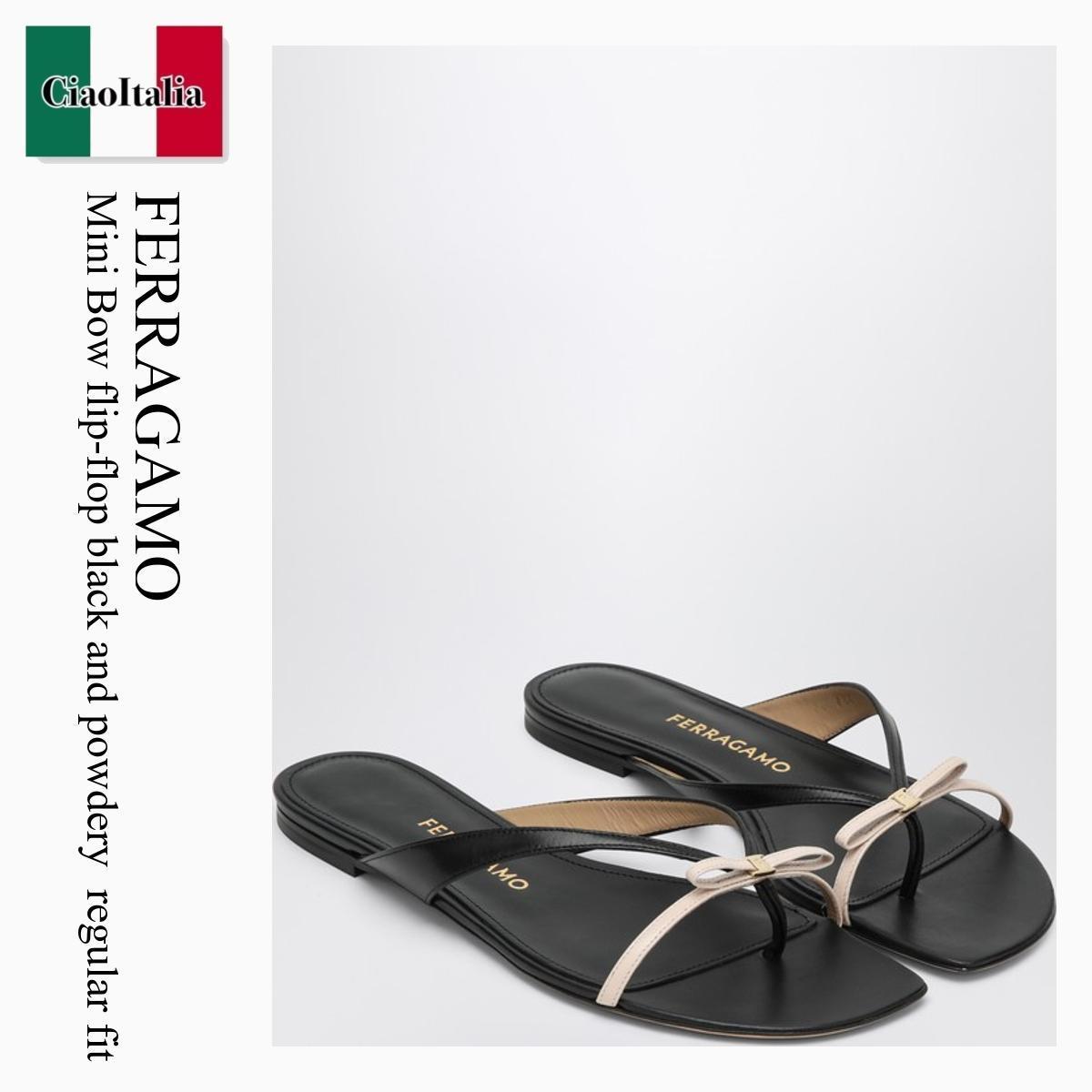 サンダル・ミュール Ferragamo Mini Bow Flip-Flop