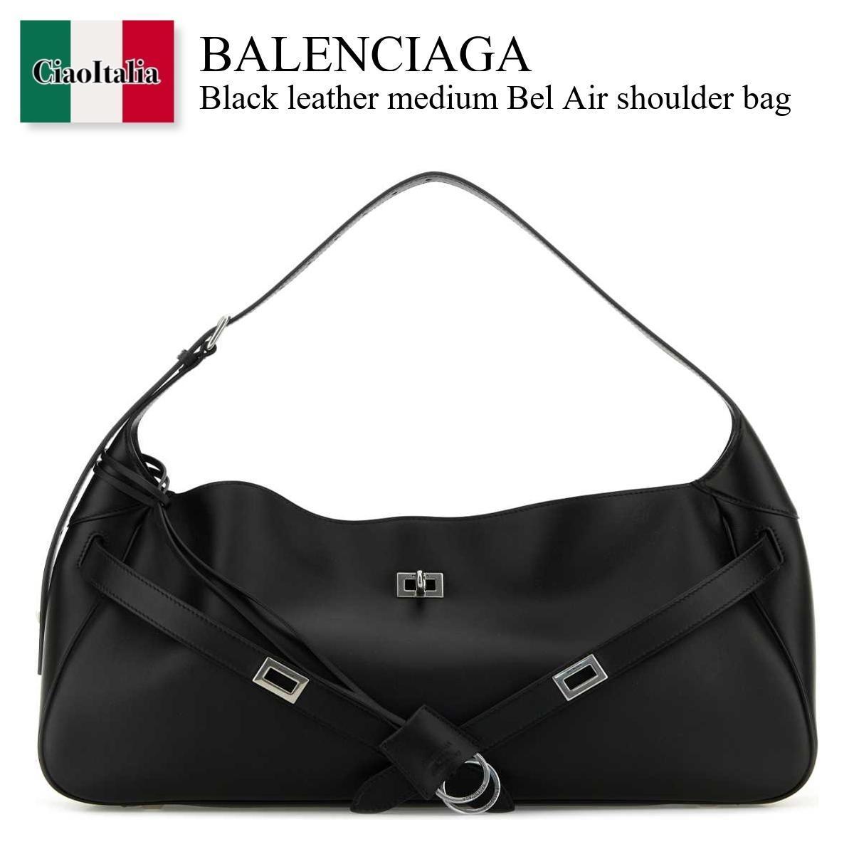 ショルダーバッグ・ポシェット Balenciaga Black Leather Medium Bel Air Shoulder Bag