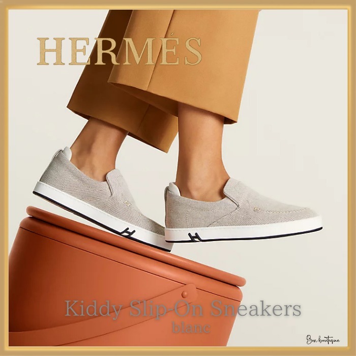 【軽やかに洗練】HERMES Kiddy スリッポンスニーカー