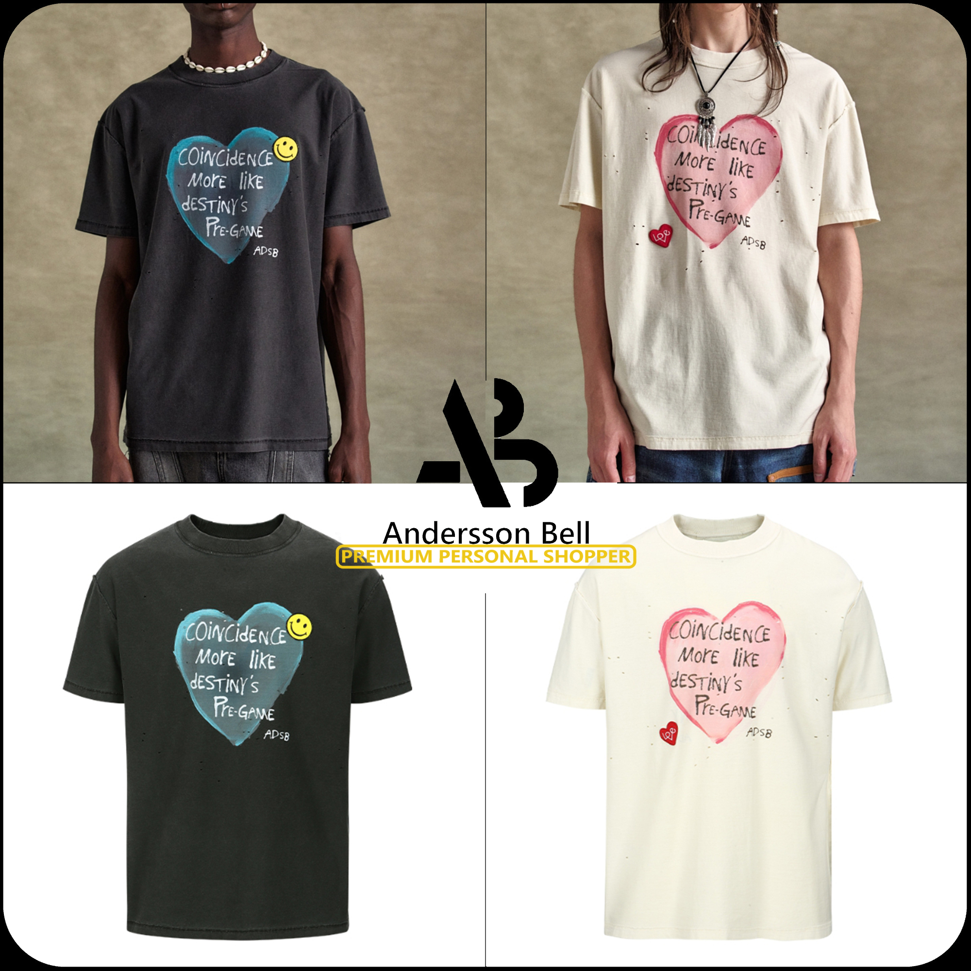 [ANDERSSON BELL]★韓国人気★Unisex Heart Message T-Shirt