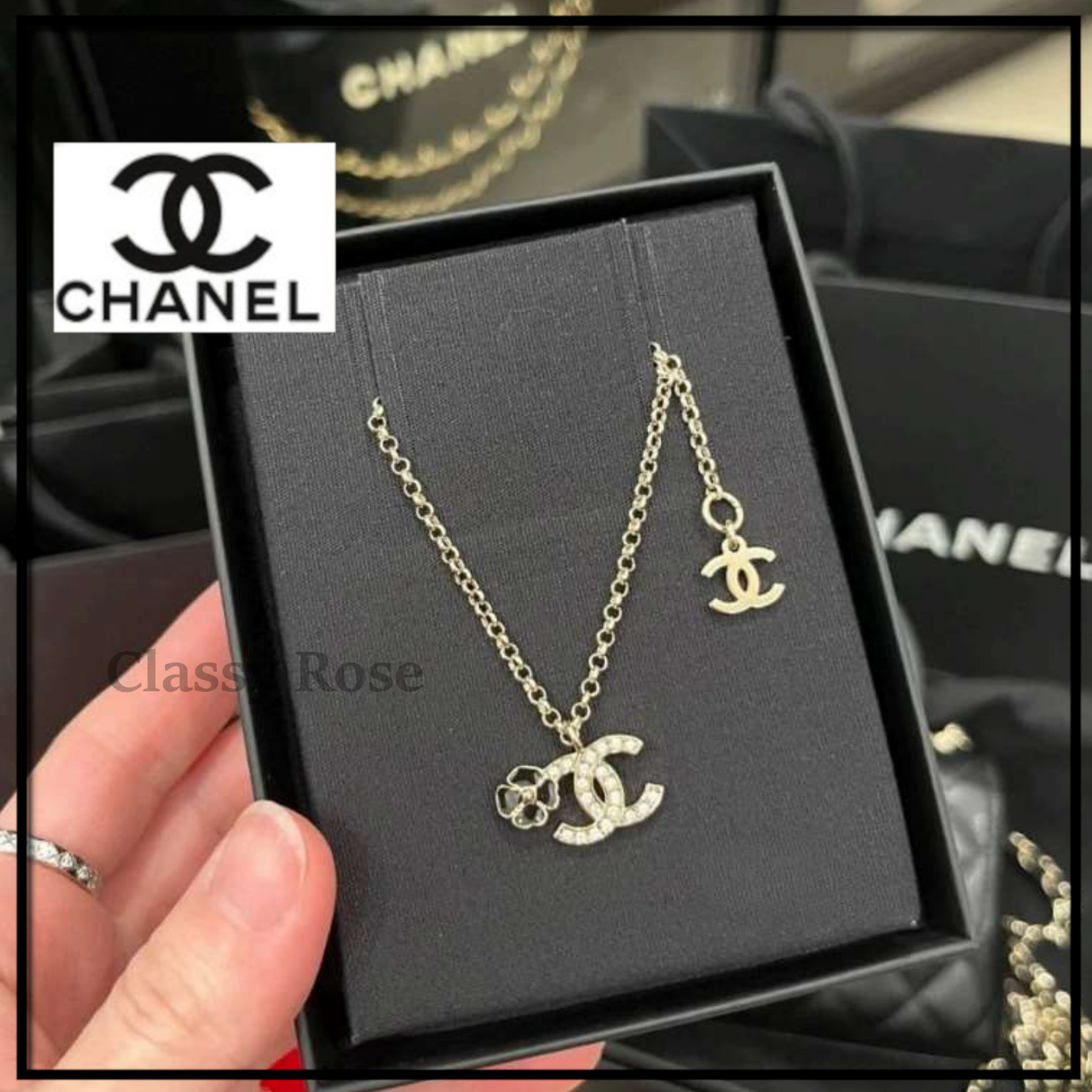 【クローバーがポイント★CHANEL】シャネル ネックレス CCロゴ