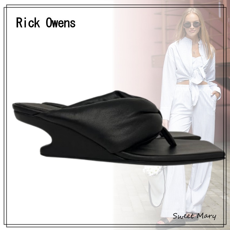 Rick Owens☆ スクエアトゥ トングサンダル♪送料込