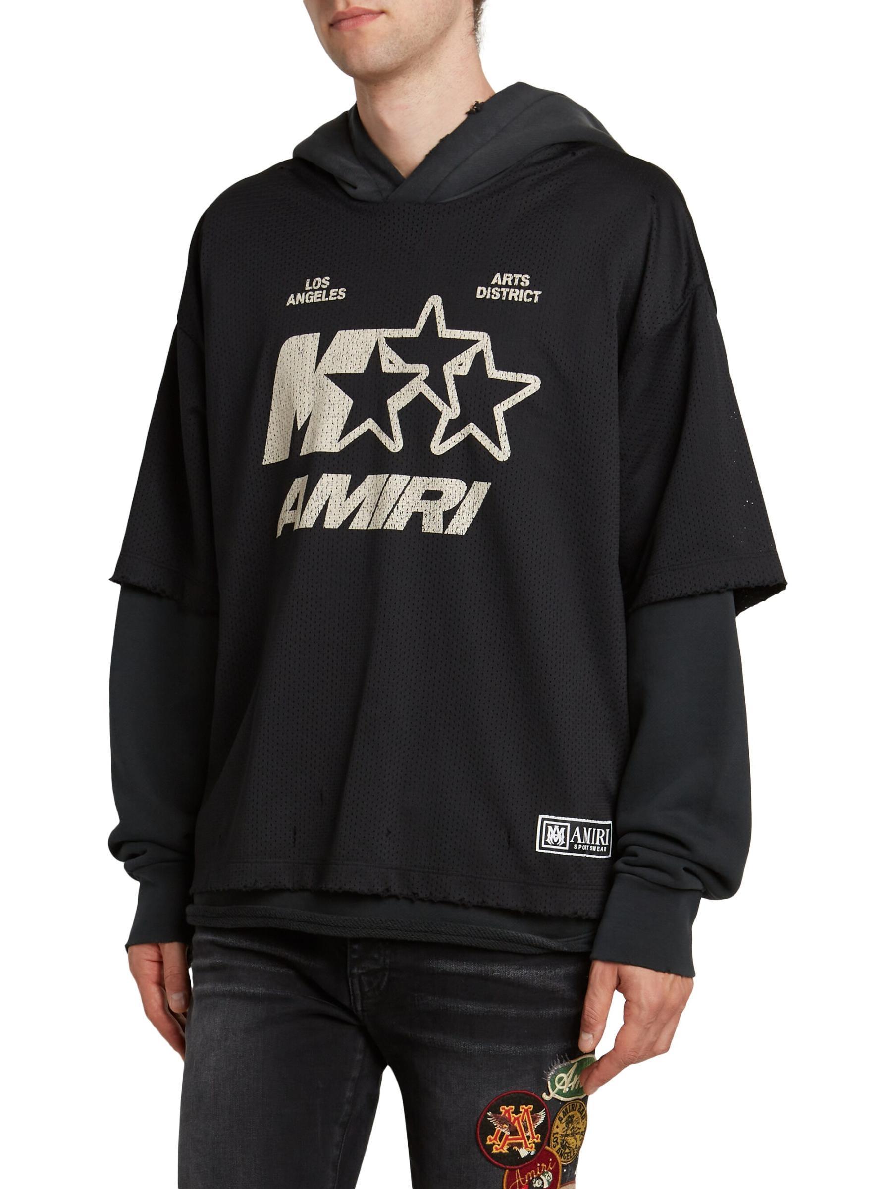 ◇Amiri◇スター・メッシュ・レイヤード・パーカー