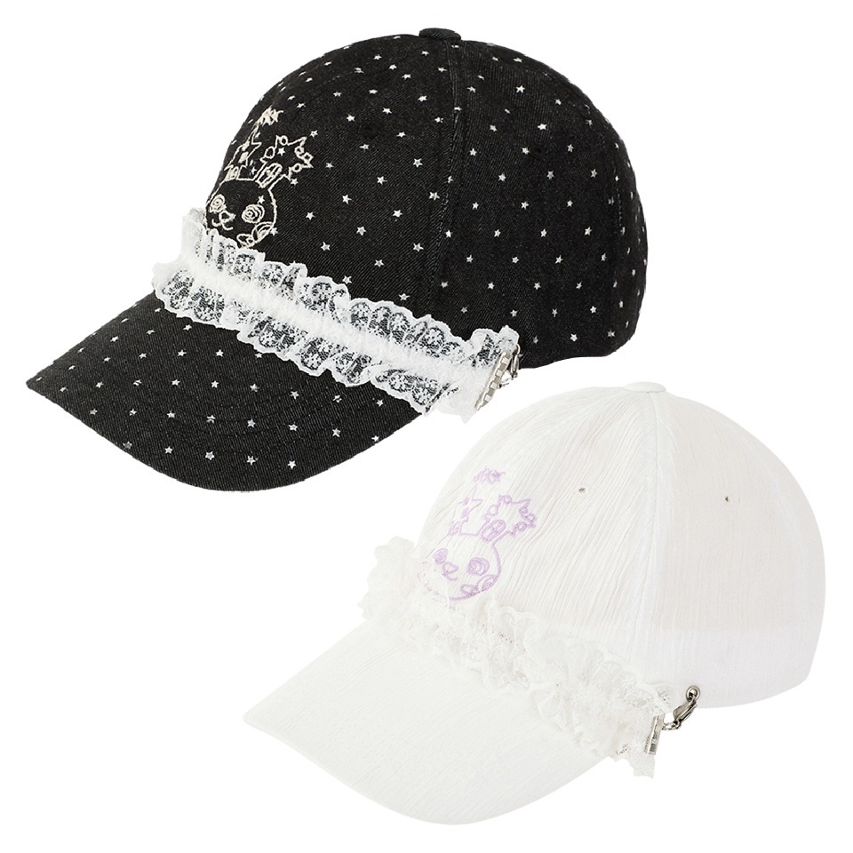 ★YOUTHBATH X SOUP★Loli bunny Lace ball Cap