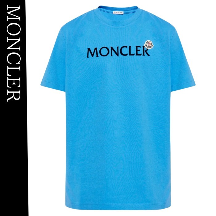 関税込☆VIP価格【MONCLER】フロック加工クルーネック Tシャツ