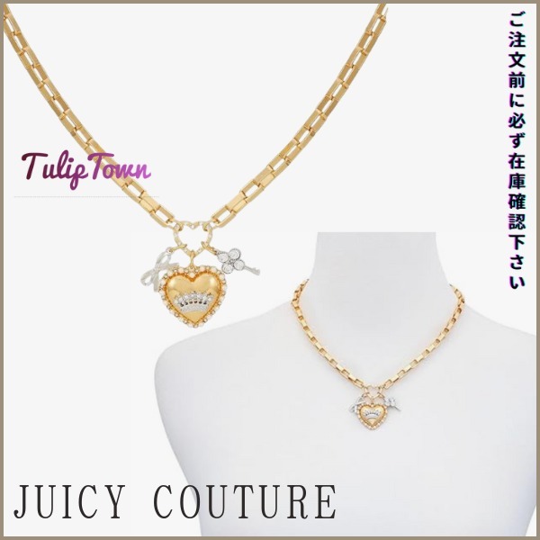 【Juicy Couture】スネークチェーン ゴールドトーンネックレス