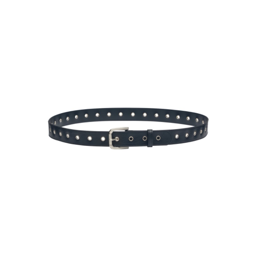 ★LECYTO★ Iron Strap Leather BeltBlack