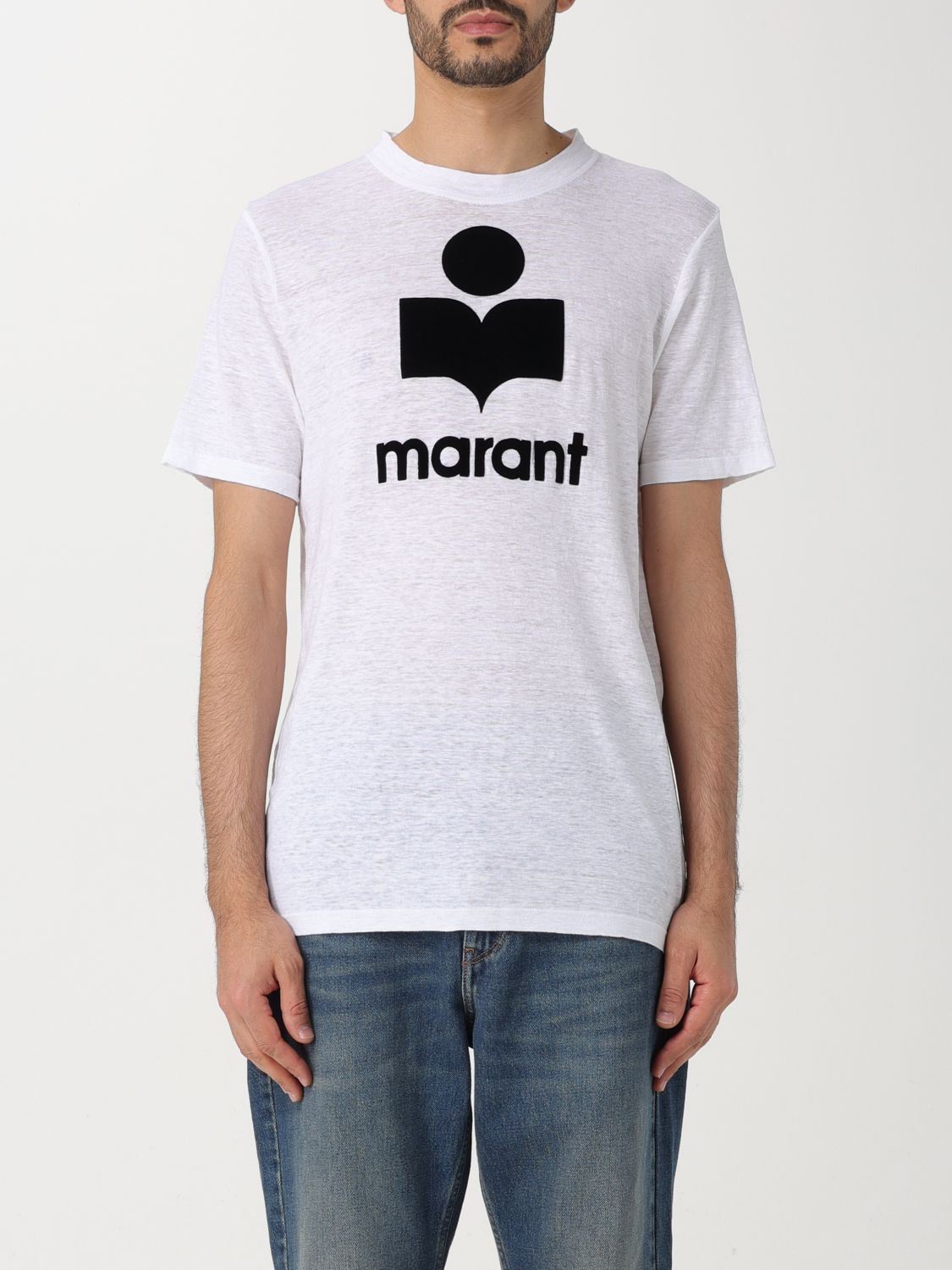 Tシャツ・カットソー ISABEL MARANT Men T-shirt White TS0045HAB1N22H 20WH