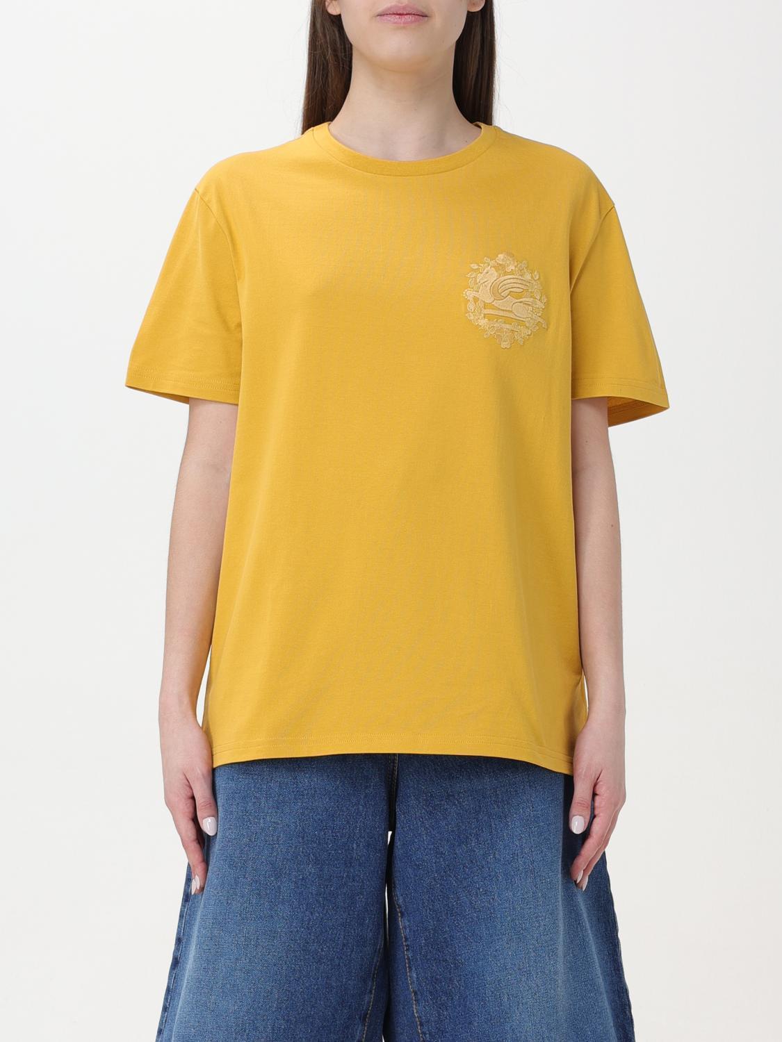 Tシャツ・カットソー ETRO Woman T-Shirt Yellow WRJB0006AC036 A0968
