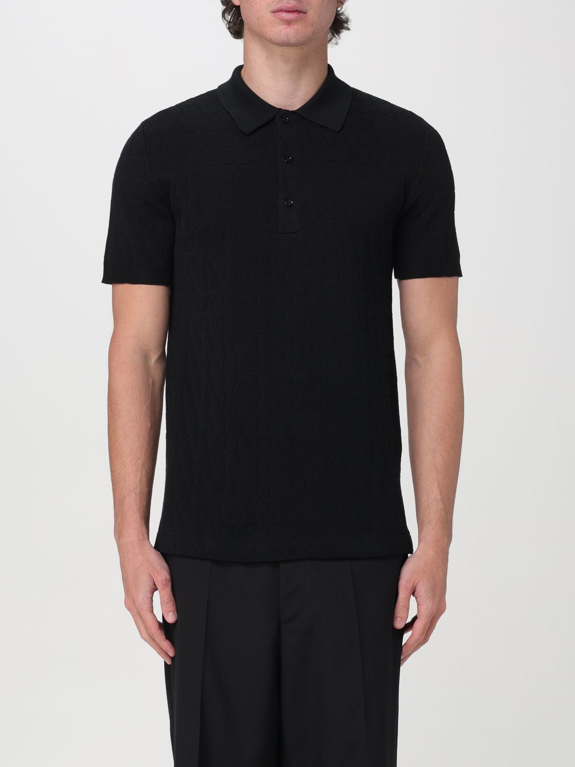 ポロシャツ VALENTINO Men Polo shirt Black 4V3KP02G9W5 MXM
