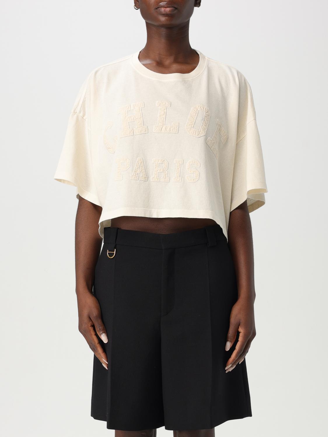 Tシャツ・カットソー CHLOE Woman T-Shirt White CH25SJH14183 103