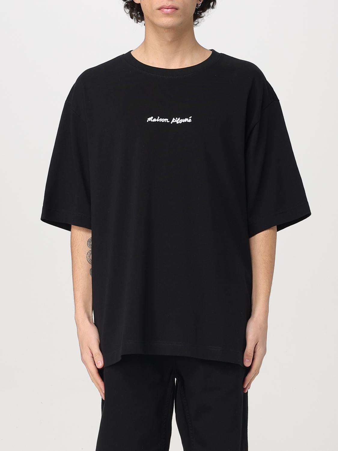 Tシャツ・カットソー MAISON KITSUNE Men T-shirt Black OM00122KJ0119 P199