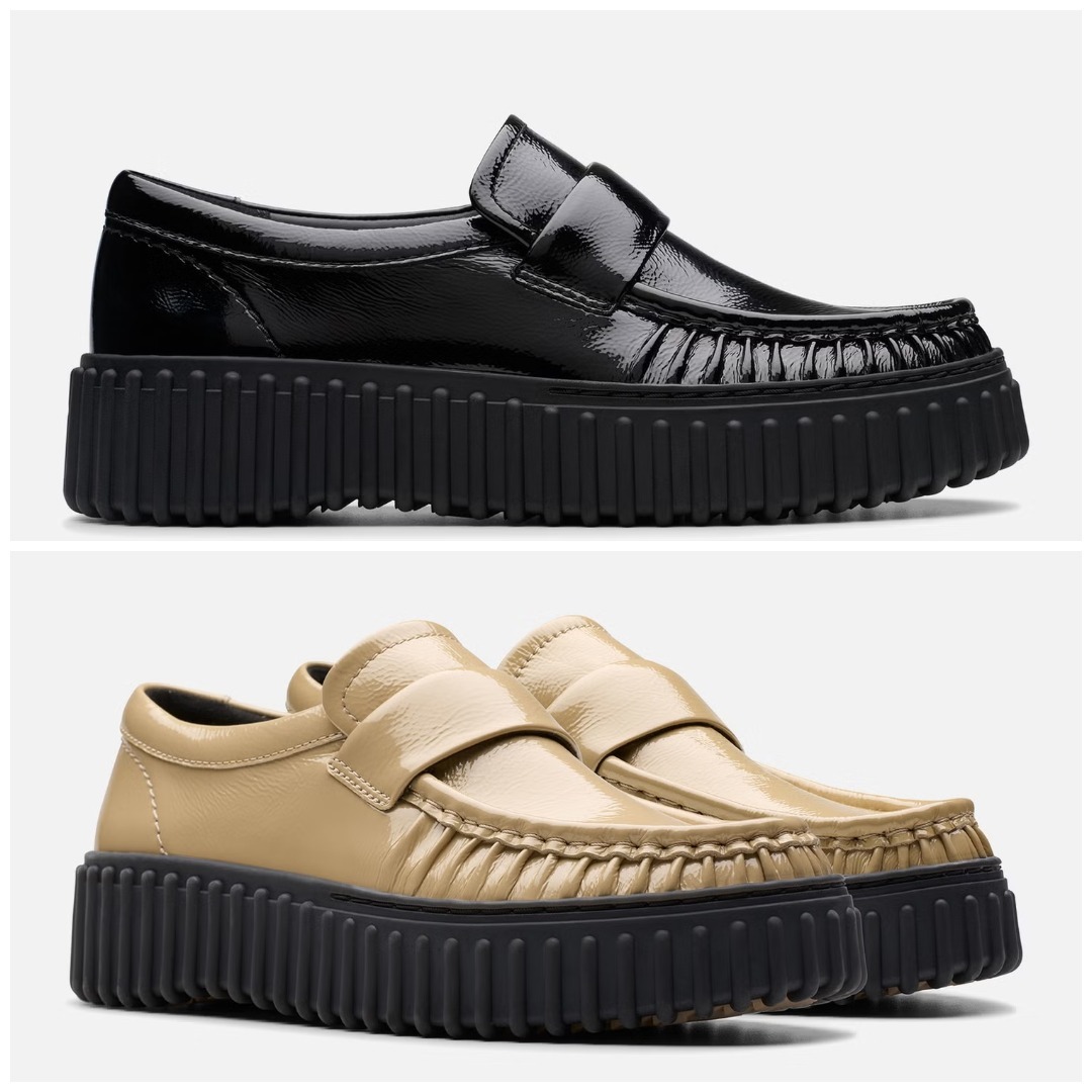 ★SALE《CLARKS》TORHILL エナメル モカシン