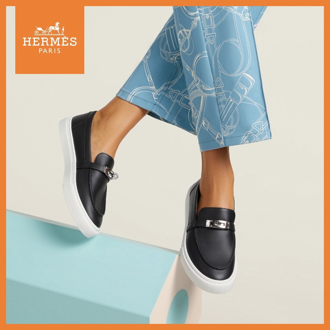 ＊ケリーバックルがアクセント＊【HERMES】《Game》スリッポン