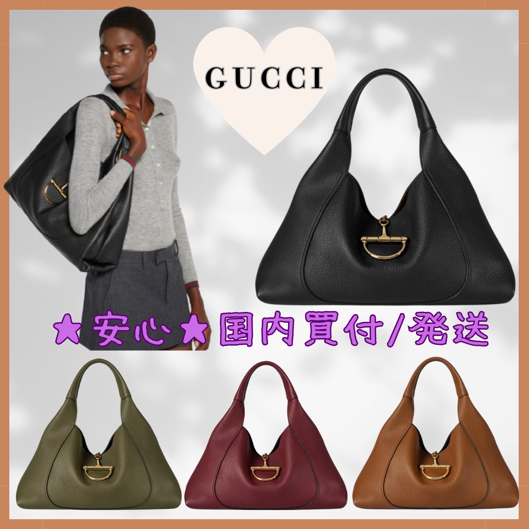 【国内買付】〔グッチ ソフトビット〕ラージ ショルダーバッグ