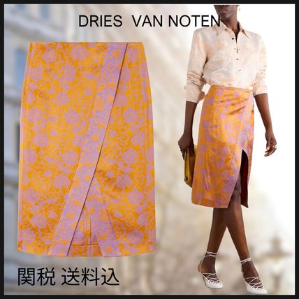 タイトスカート オレンジ系 Dries Van Noten(ドリス ヴァン