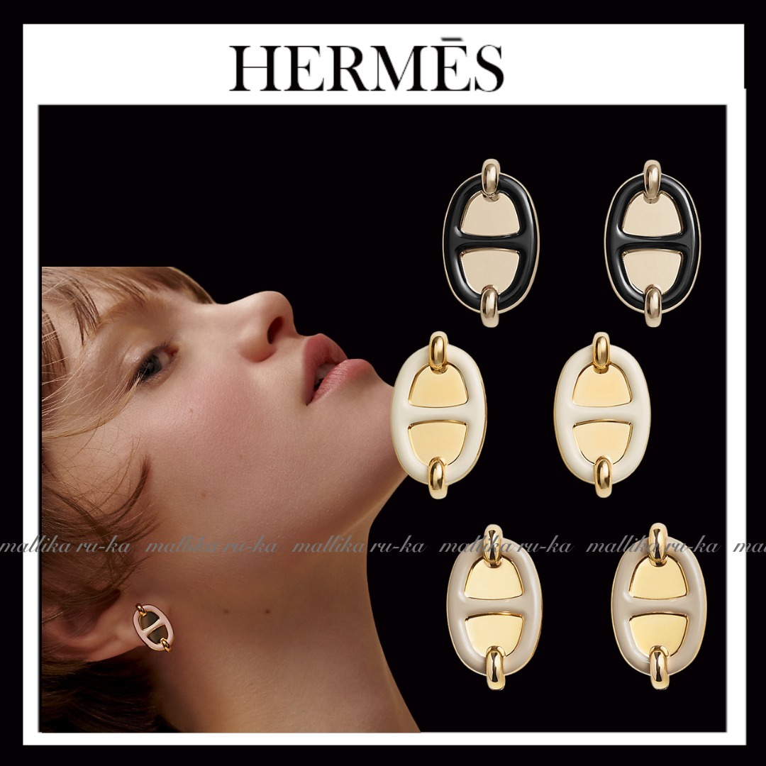 エレガント☆【HERMES】ブックルドレイユ ミニマイヨン ピアス