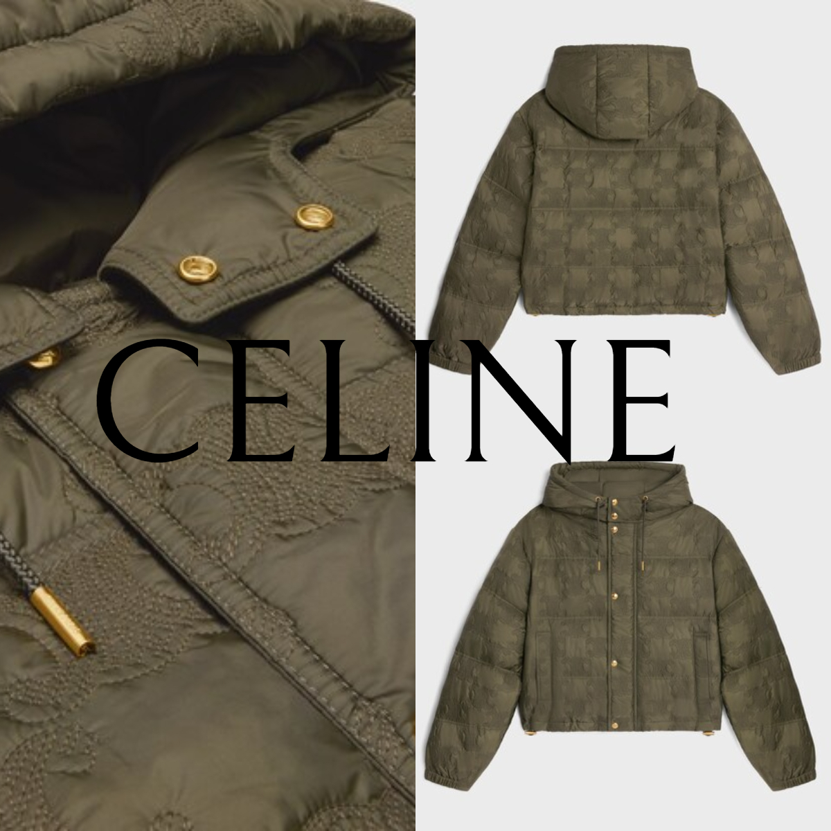 *CELINE*軽量ナイロン製 ショートトリオンフダウンジャケット