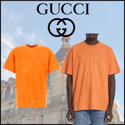 GUCCI グッチ Tシャツ・カットソー オレンジ XS 4103624E0084 GUCCI - GUCCI グッチ Tシャツ・カットソー XS オレンジ 【古着