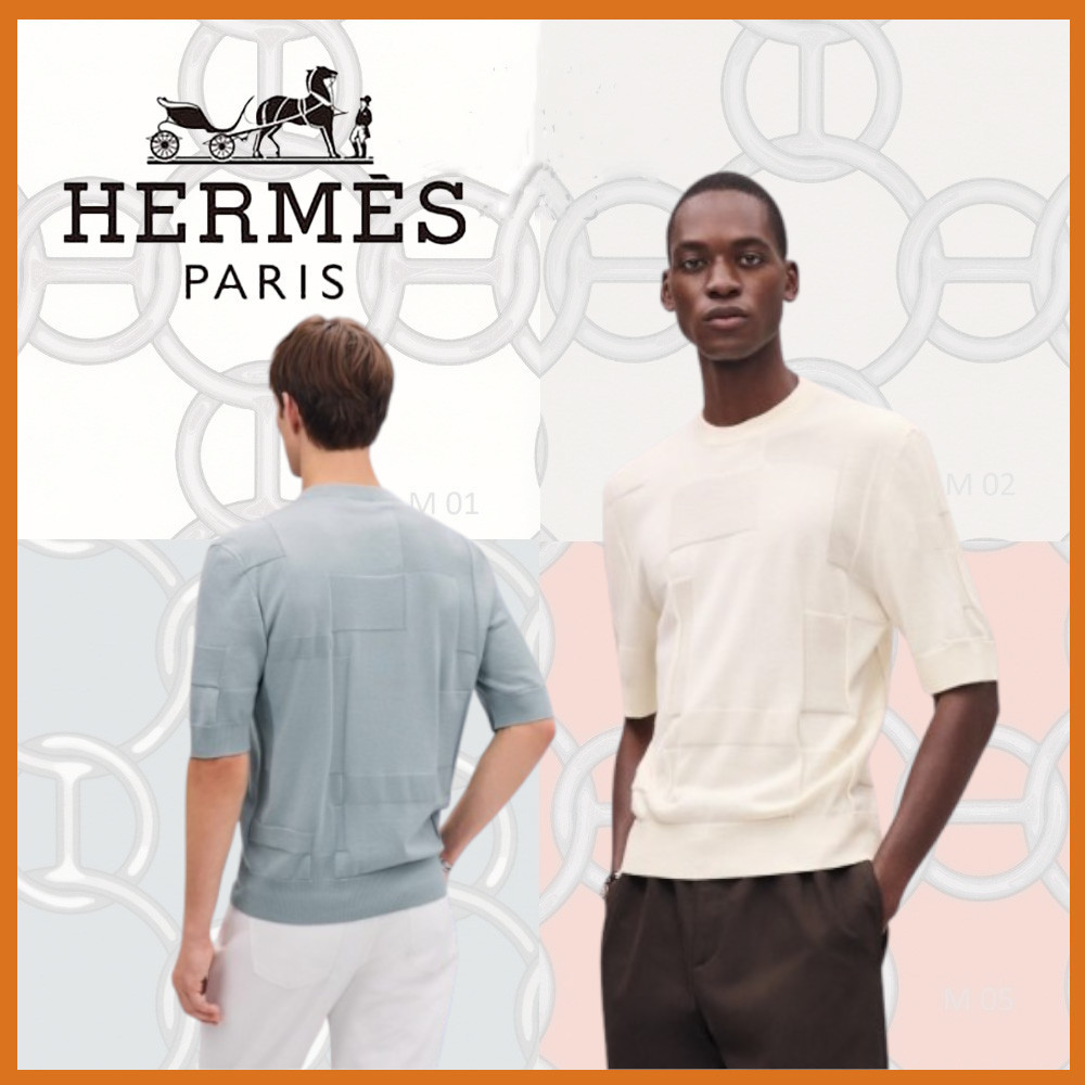 【爽やかなサマーニット☆】HERMES ラウンドネックニット